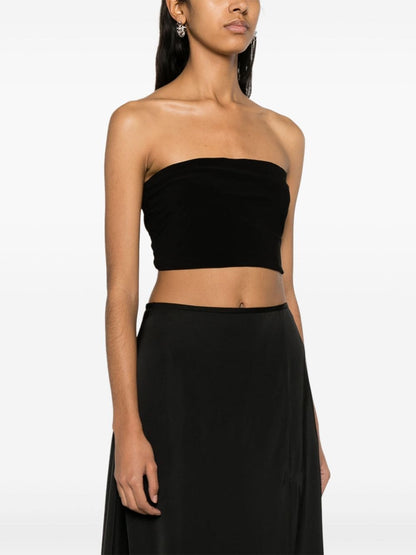 Norma Kamali Silk-Blend Sleeveless Top Black black