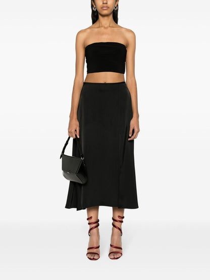 Norma Kamali Silk-Blend Sleeveless Top Black black