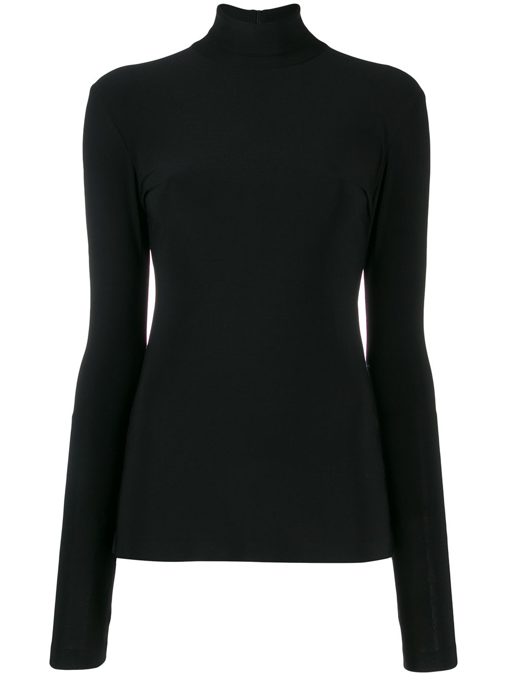 Norma Kamali Silk-Blend Turtleneck Sweater Black