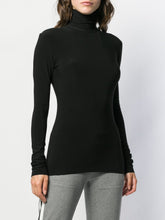 Norma Kamali Silk-Blend Turtleneck Sweater Black