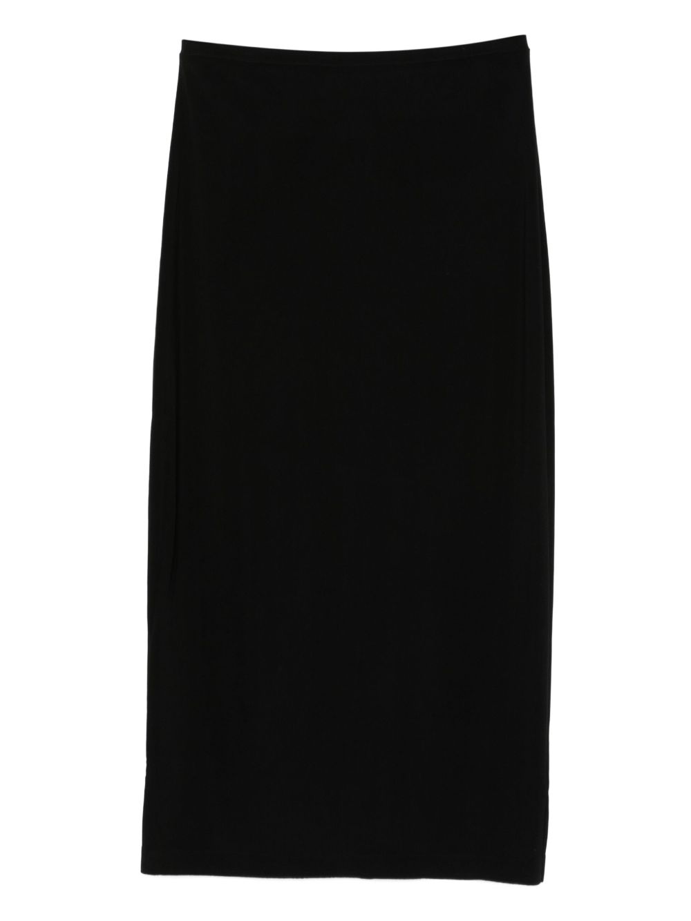 Norma Kamali Midi Black Seam Detail Pencil Skirt Black