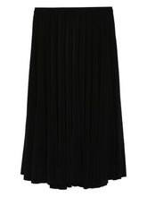 Norma Kamali Pleated A-Line Midi Skirt Black Black