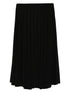 Norma Kamali Pleated A-Line Midi Skirt Black Black