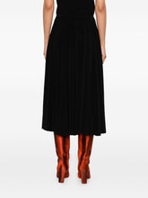 Norma Kamali Pleated A-Line Midi Skirt Black Black
