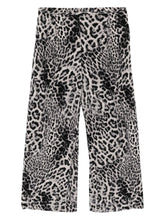Norma Kamali Leopard-Print Wide-Leg Silk Trousers Brown