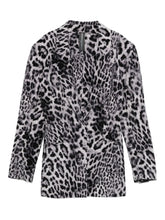 Norma Kamali Leopard-Print Single-Breasted Blazer Brown