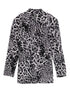 Norma Kamali Leopard-Print Single-Breasted Blazer Brown