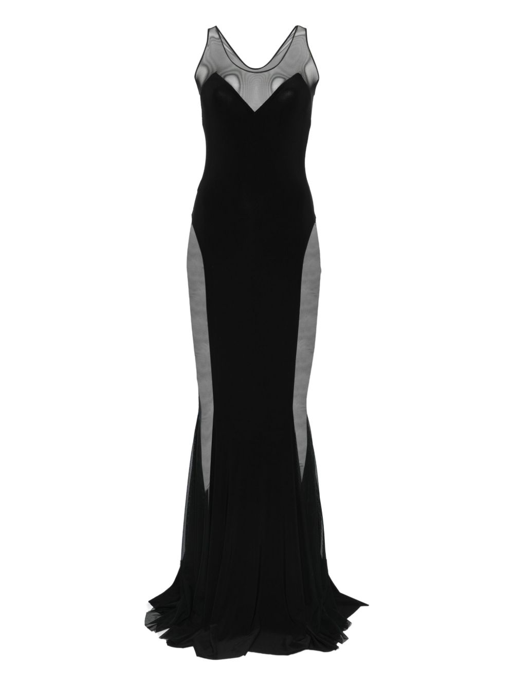 Norma Kamali Sleeveless Scoop-Neck Black Dress Black