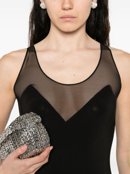 Norma Kamali Sleeveless Scoop-Neck Black Dress Black