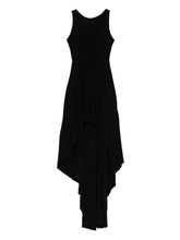 Norma Kamali Asymmetric Pleated Mini Dress Black