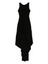 Norma Kamali Asymmetric Pleated Mini Dress Black