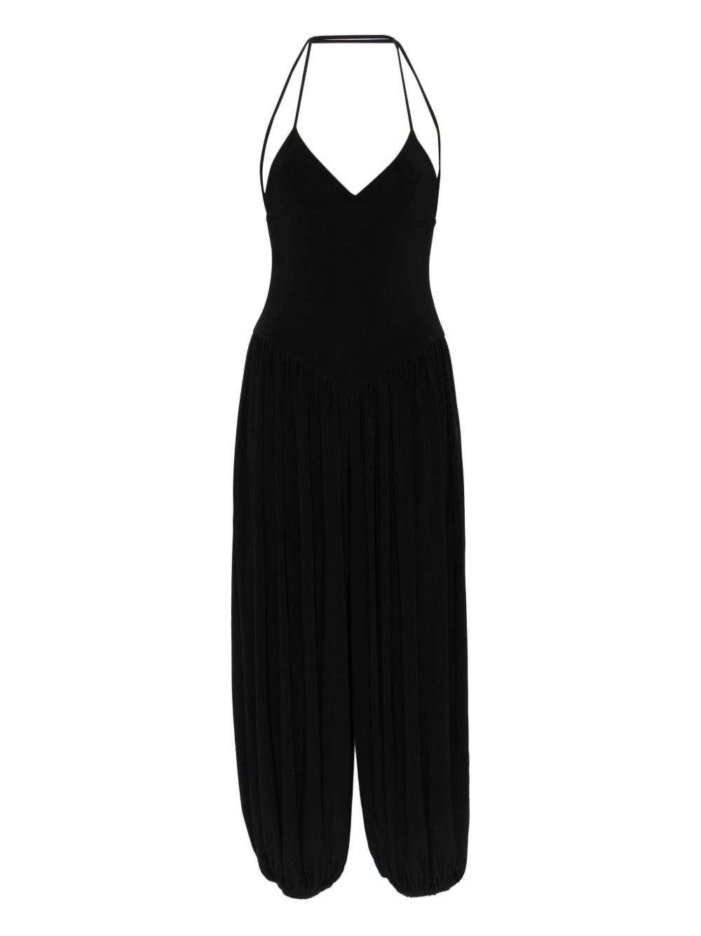 Norma Kamali Halterneck Sleeveless Long Jumpsuit Black black