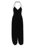 Norma Kamali Halterneck Sleeveless Long Jumpsuit Black black