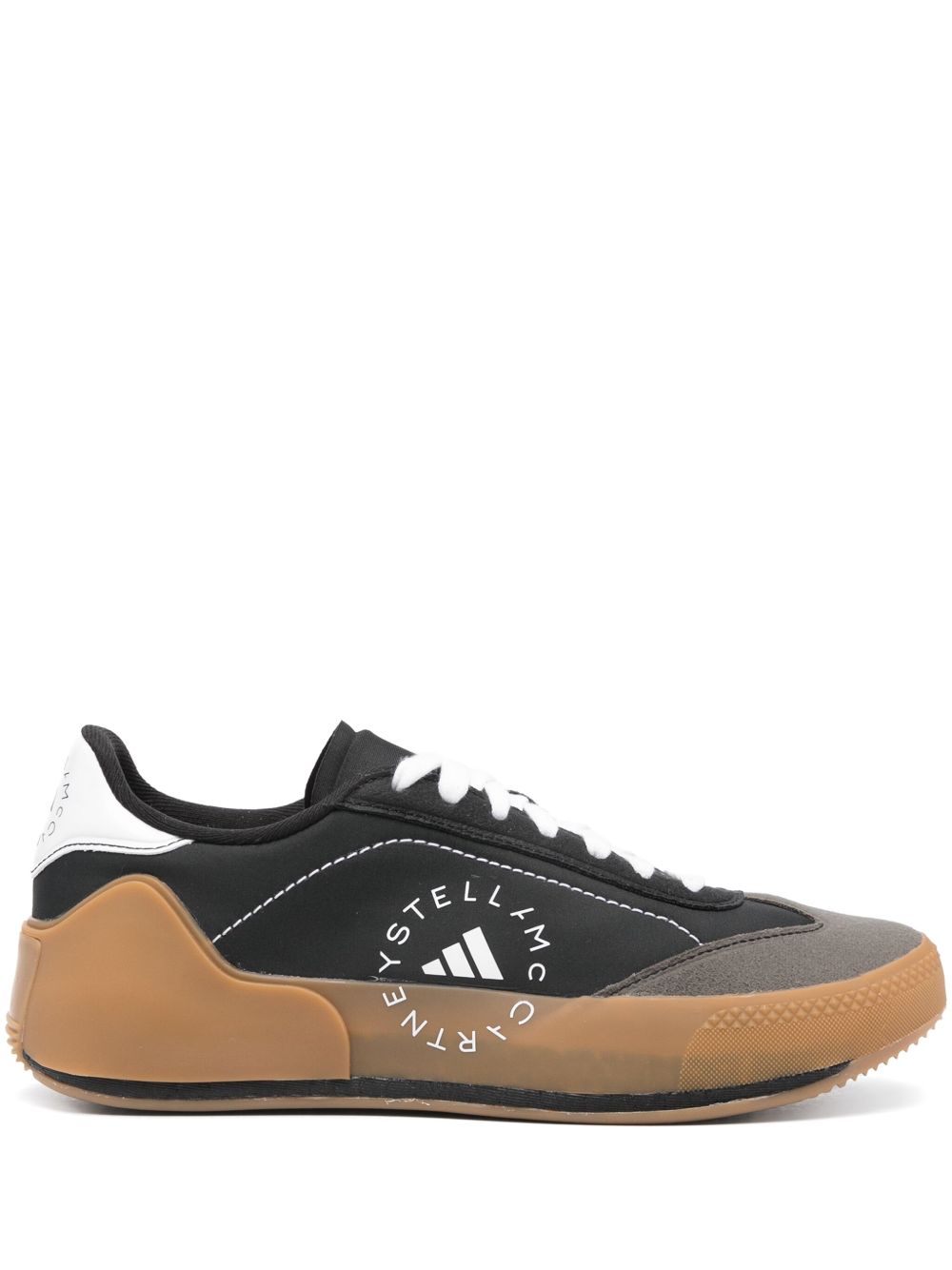 Adidas By Stella McCartney Court Boost Silk and Nylon Sneakers Black Black