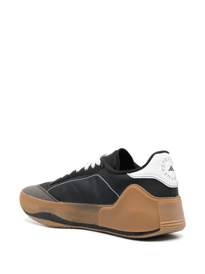 Adidas By Stella McCartney Court Boost Silk and Nylon Sneakers Black Black