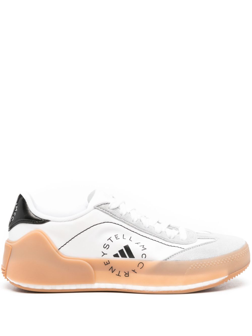 Adidas By Stella McCartney Court Boost Silk &amp; Nylon Sneakers White