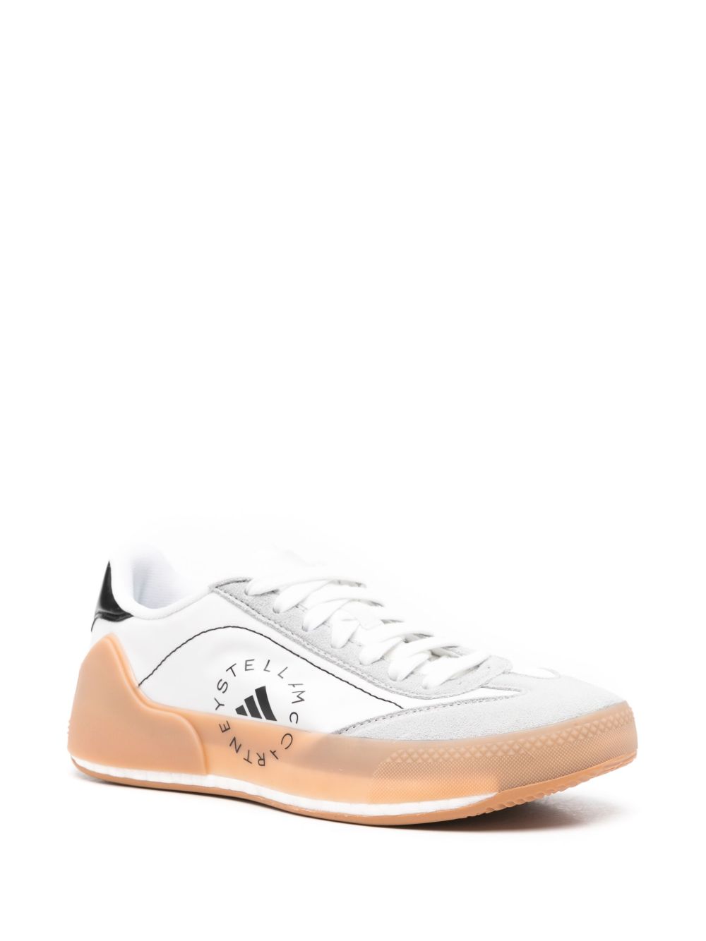 Adidas By Stella McCartney Court Boost Silk &amp; Nylon Sneakers White