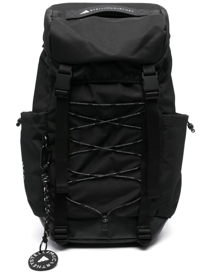 Adidas By Stella McCartney Logo-Print Recycled Polyester Backpack Black