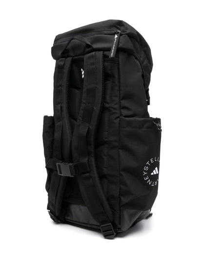 Adidas By Stella McCartney Logo-Print Recycled Polyester Backpack Black
