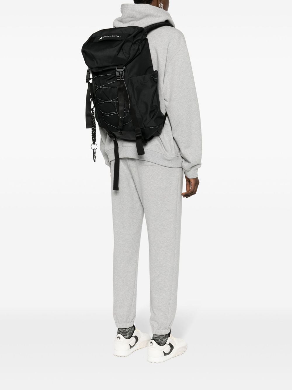 Adidas By Stella McCartney Logo-Print Recycled Polyester Backpack Black