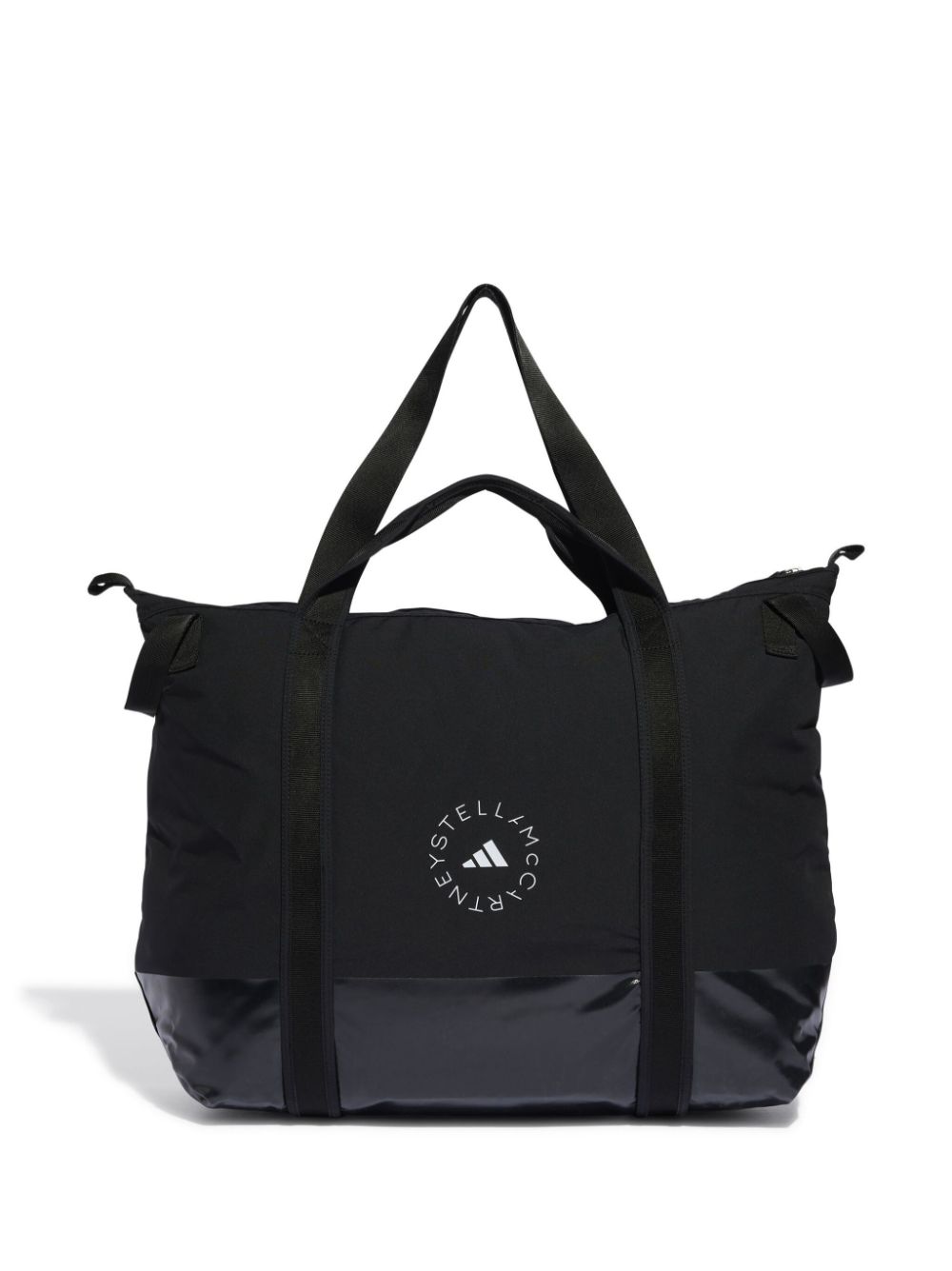 Adidas By Stella McCartney ASMC Silk &amp; Nylon Logo Shopper Bag Black