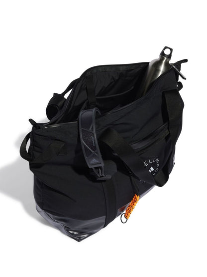Adidas By Stella McCartney ASMC Silk &amp; Nylon Logo Shopper Bag Black