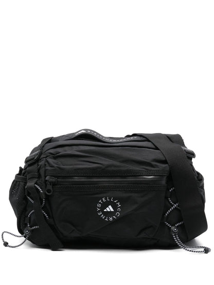 Adidas By Stella McCartney Multisport Logo Silk &amp; Nylon Belt Bag Black