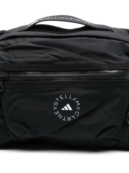 Adidas By Stella McCartney Multisport Logo Silk &amp; Nylon Belt Bag Black