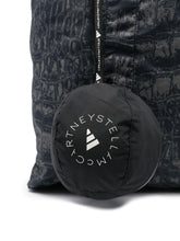 Adidas By Stella McCartney Foldable Crocodile-Print Tote Bag Black