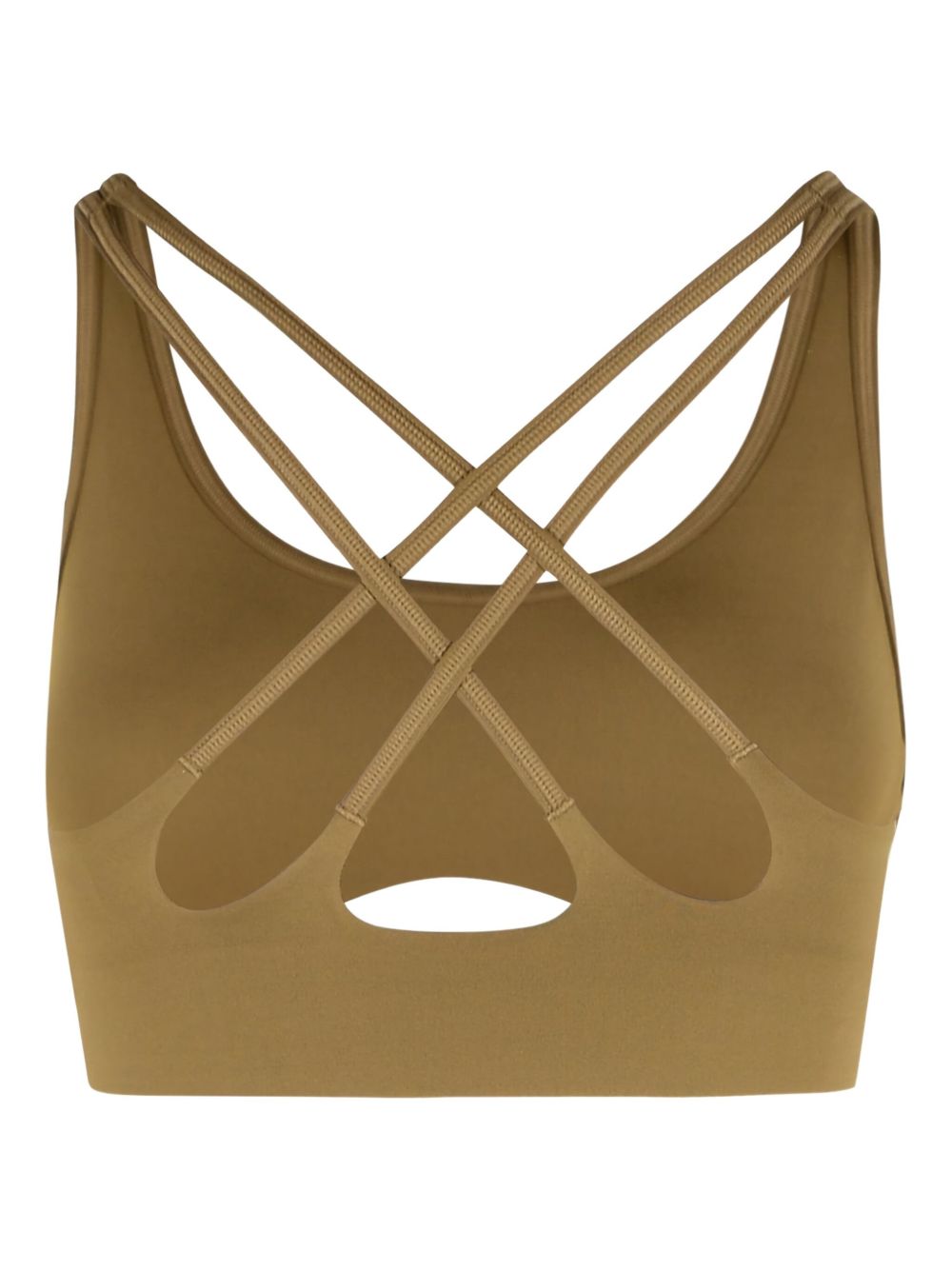Adidas By Stella McCartney Cross-Back Cutout Gym Bra in Brown brown