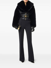 Elisabetta Franchi Corset-Style Faux Fur Sleeve Jacket Black Black
