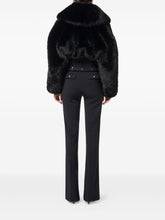 Elisabetta Franchi Corset-Style Faux Fur Sleeve Jacket Black Black
