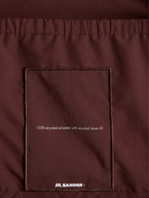 Jil Sander Plus Short Down Puffer Jacket with Hood Bordeaux Bordeaux
