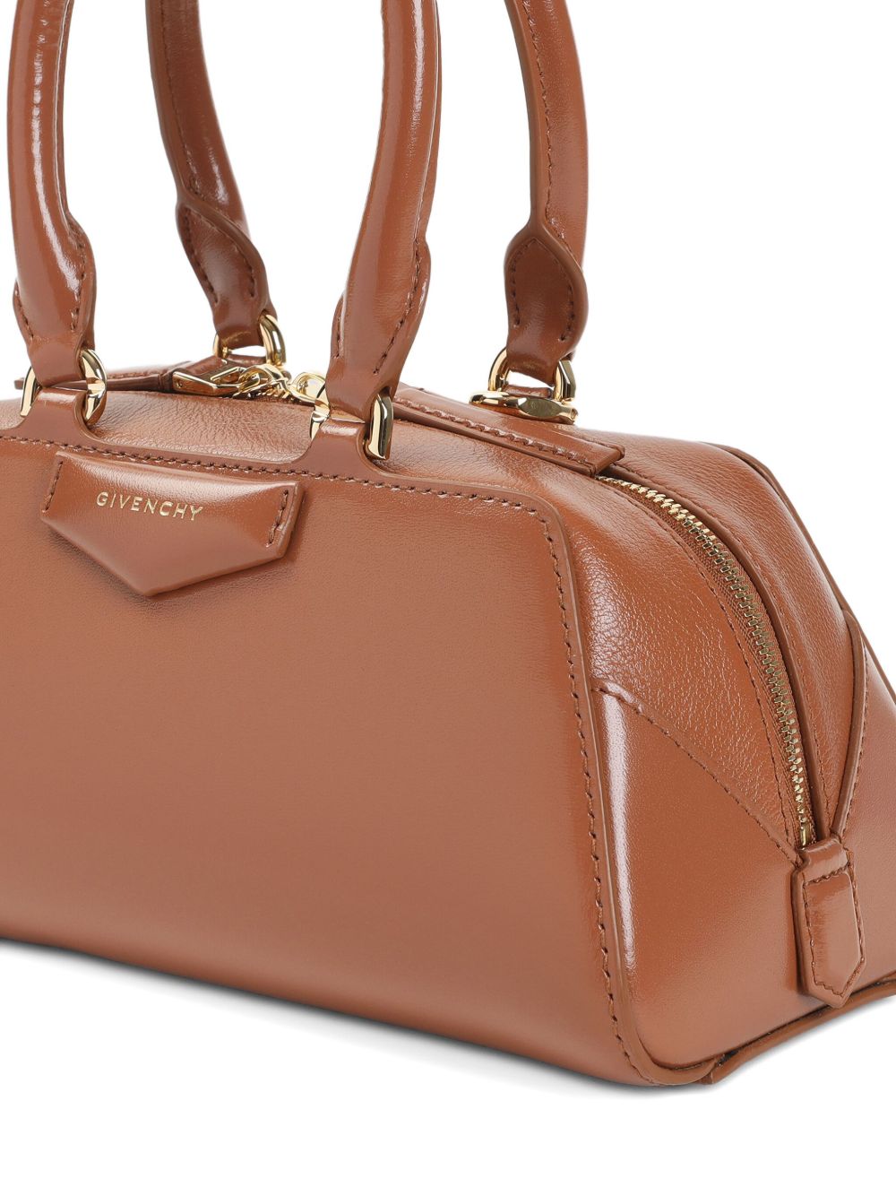 Givenchy Antigona Mini Top-Handle Leather Tote Bag Camel