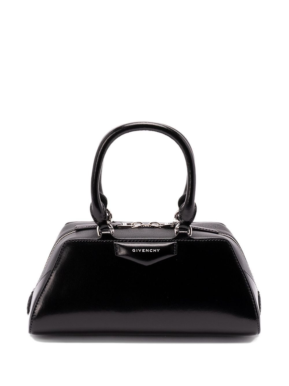 Givenchy Antigona East West Small Leather Shoulder Bag Black