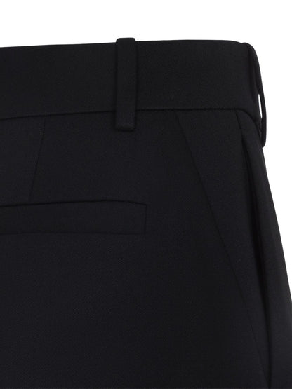 Givenchy High-Waisted Wool Tailored Trousers Black Black