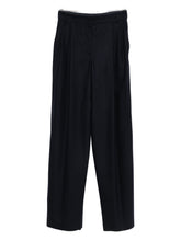 Emporio Armani Checked Wool Trousers Blue