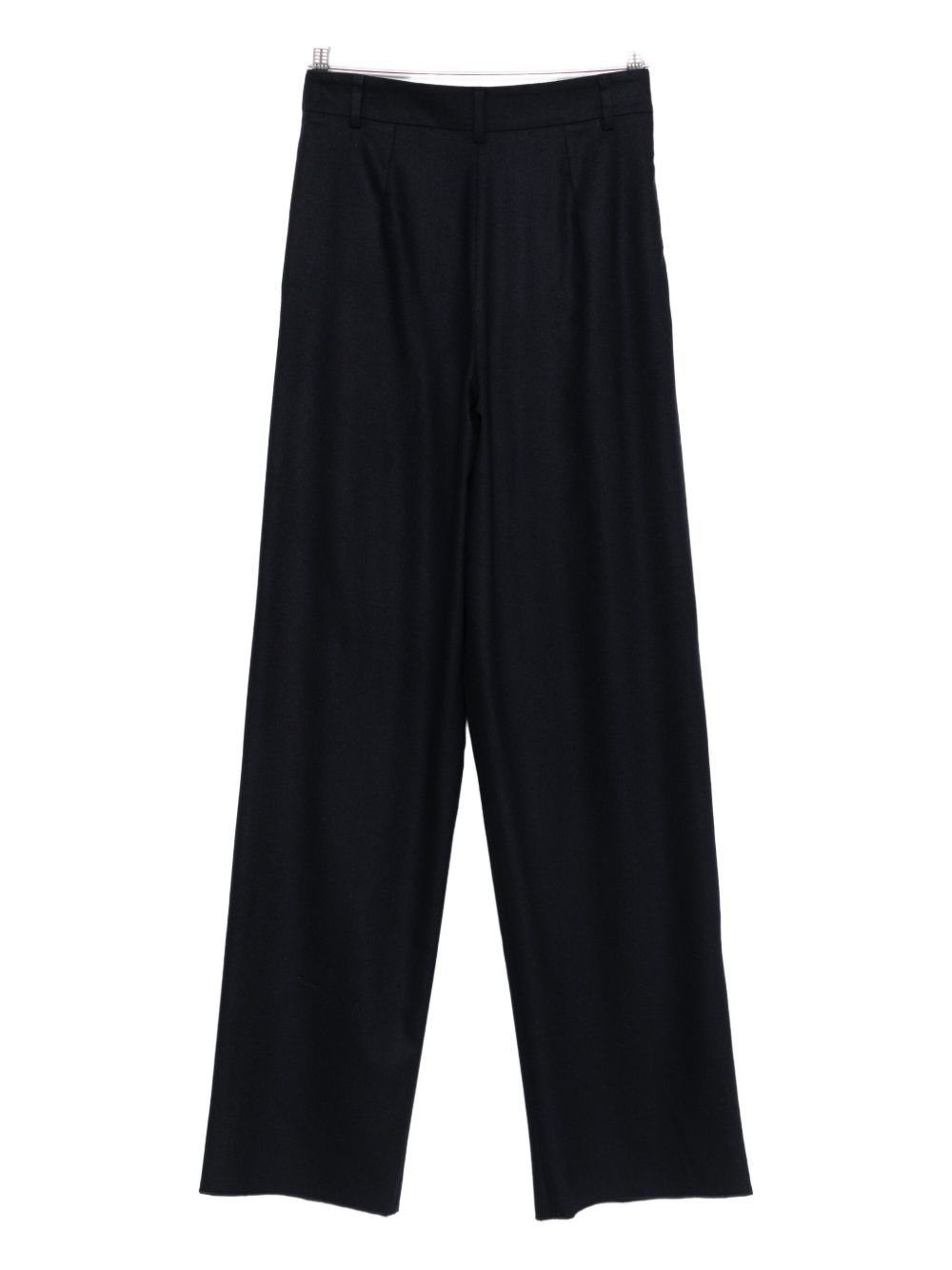 Emporio Armani Checked Wool Trousers Blue