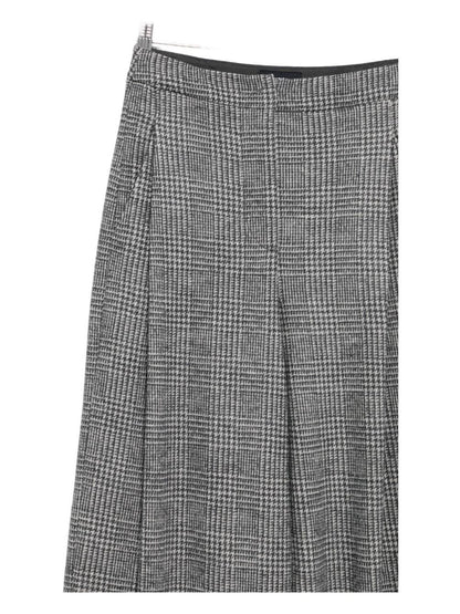 Emporio Armani High-Waisted Wool-Blend Trousers Grey