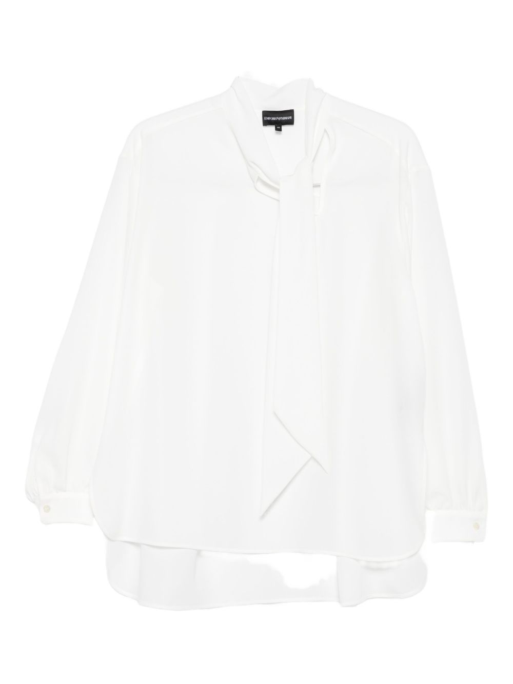 Emporio Armani Bow-Tie Blouse in White White