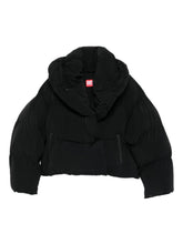 Diesel Quilted Cropped Down Jacket Black Black