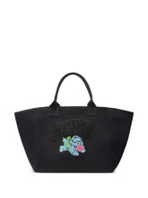 Ganni Puppy XXL Embossed Recycled Cotton Tote Bag Grey