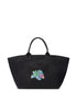 Ganni Puppy XXL Embossed Recycled Cotton Tote Bag Grey