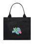 Ganni Puppy Embroidered Recycled Cotton Large Tote Bag Grey