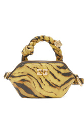 Ganni Zebra Nano Bou Bag in Khaki