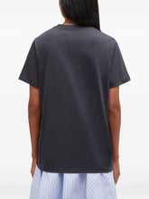 Ganni Neon Puppy Graphic Organic Cotton T-Shirt Grey