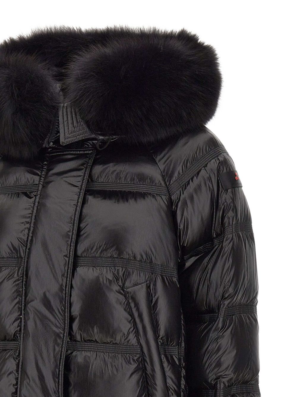 Peuterey Long Puffer Jacket in Black Black