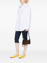 JACQUEMUS Le Bisou Perle Crocodile-Effect Suede Shoulder Bag Brown