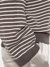 Brunello Cucinelli Striped Wool And Cashmere Sweater Brown Brown