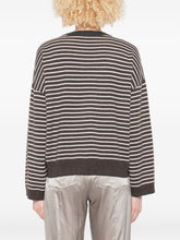 Brunello Cucinelli Striped Wool And Cashmere Sweater Brown Brown